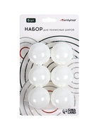 Мяч для настольного тенниса 40 мм, набор 6 шт., цвет белый - фото 809433124