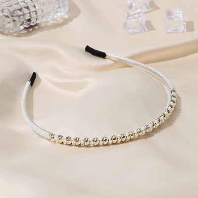 Ободок для волос QF «Моника», жемчуг, 0.5 см