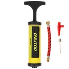 Насос для мячей ONLYTOP, 17 см, 2 насадки, шнур, цвета МИКС - Фото 4