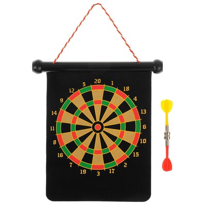 Дартс, магнитное полотно диаметром 20 см, 2 дротика
