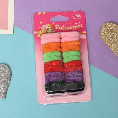 Резинки для волос «Махрушка блеск», набор 24 шт., 2 см