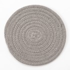 Подставка под горячее Доляна, 18×18 см, хлопок, серая  (артикул 3988832)  большой выбор товаров оптом и в розницу по низким ценам с доставкой