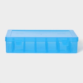 Бокс пластиковый для хранения ниток, 24 ячейки, 28×19,5×6 см, цвет МИКС