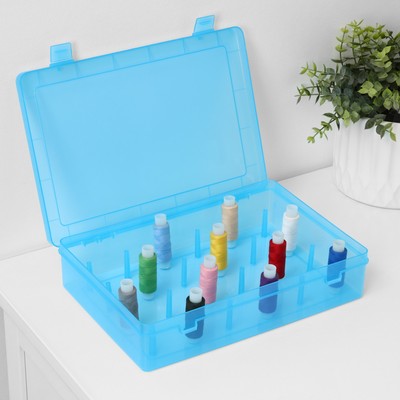 Органайзер для ниток, 24 ячейки, 28×19.5×6 см, цвет МИКС