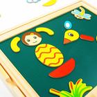 Конструктор магнитный «Весёлые человечки» с двухсторонней доской, мелом и маркером, 71 элемент - Фото 6