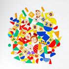 Конструктор магнитный «Весёлые зверушки с цифрами» с двухсторонней доской, мелом и маркером, 103 элемента - Фото 2