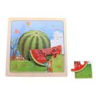 Пазл "Арбуз", 9 элементов с цветным основанием - Фото 2