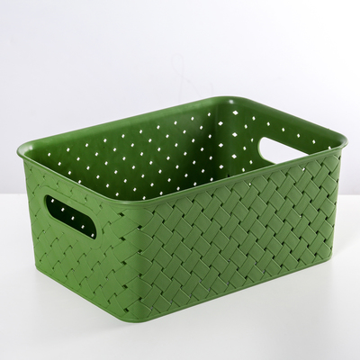 Корзина для хранения «Береста», 3 л, 23,5×17,3×10,5 см, цвет зелёный