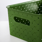 Корзина для хранения «Береста», 3 л, 23,5×17,3×10,5 см, цвет зелёный - Фото 2