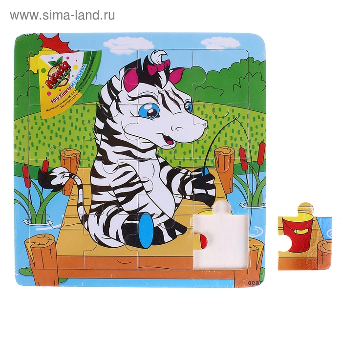 Пазл "Зебра", 16 элементов - Фото 1