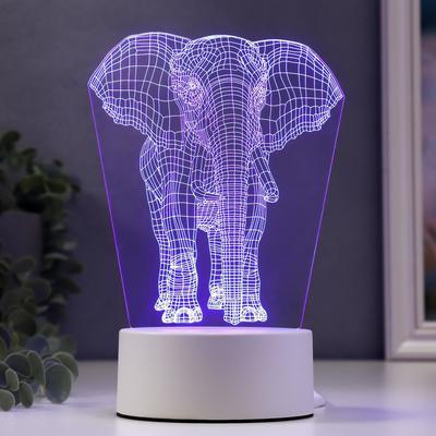Светильник "Слон" LED RGB от сети 9,5х12,5х19см RISALUX