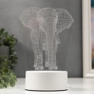Светильник «Слон» LED RGB от сети 9.5×12.5×19 см RISALUX