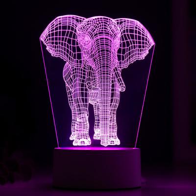 Светильник «Слон» LED RGB от сети 9.5×12.5×19 см RISALUX