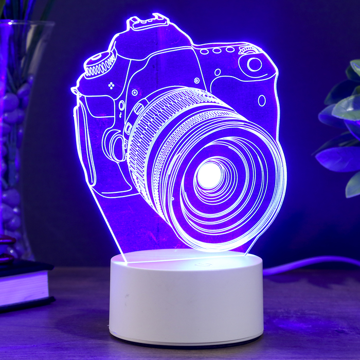 Светильник "Фотоаппарат" LED RGB от сети 9,5х12х17см RISALUX - фото 1908445374