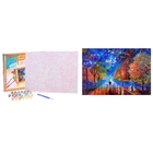 Роспись по холсту "Прогулка по улице" по номерам с красками по 3 мл + кисти + инструкция + крепеж - Фото 2