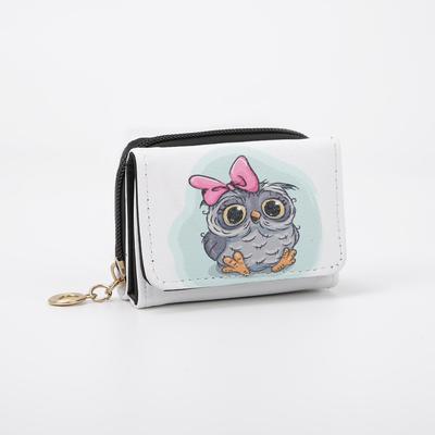 Кошелёк, 2 отдела на молнии, отдел на молнии, цвет бежевый