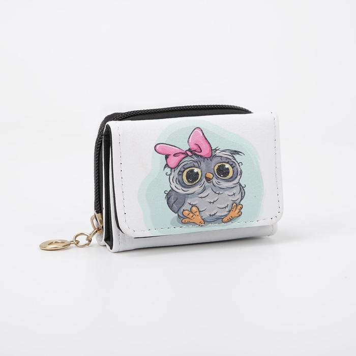 Кошелёк, 2 отдела на молнии, отдел на молнии, цвет бежевый - Фото 1