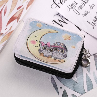 Кошелёк, 2 отдела на молнии, отдел на молнии, цвет голубой