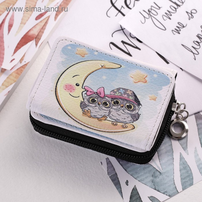 Кошелёк, 2 отдела на молнии, отдел на молнии, цвет голубой - Фото 1