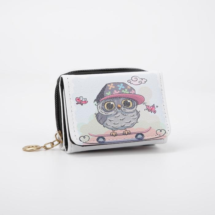 Кошелёк, 2 отдела на молнии, отдел на молнии, цвет бежевый - Фото 1