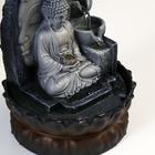Фонтан настольный от сети, подсветка "Будда" серый мрамор 30х20,5х20,5 см - фото 8448241