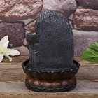 Фонтан настольный от сети, подсветка "Будда" серый мрамор 30х20,5х20,5 см - фото 8448242