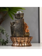 Фонтан настольный с подсветкой «Ганеша у водопада с чашами», от сети, 28×19.5×19.5 см 4098086