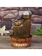 Фонтан настольный с подсветкой «Ганеша у водопада с чашами», от сети, 28×19.5×19.5 см 4098086