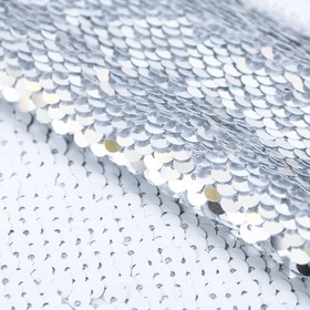 Ткань для пэчворка «Матовая белая-серебряная» 33 × 33 см Ош