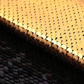 Ткань для пэчворка «Матовая черная-золотая», 33 × 33 см Ош