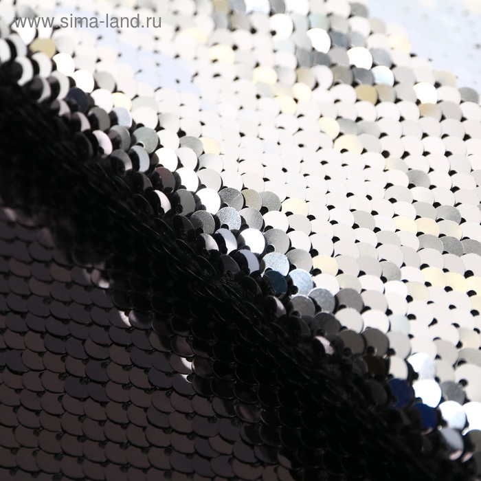 Ткань для пэчворка «Чёрная-серебряная», 33 × 33 см - Фото 1