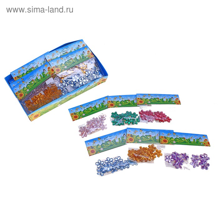 Наклейка декор "Цветы", набор 12 шт - Фото 1