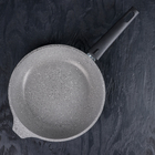 Набор кухонной посуды № 7 «Мраморная», крышка, съёмная ручка, антипригарное покрытие, цвет светлый мрамор - Фото 2