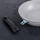 Набор кухонной посуды «Мраморная №4», крышка, съёмная ручка, антипригарное покрытие, цвет светлый мрамор - Фото 5