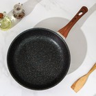 Сковорода Granit ultra, d=28 cм, пластиковая ручка, антипригарное покрытие, цвет чёрный - фото 4268539