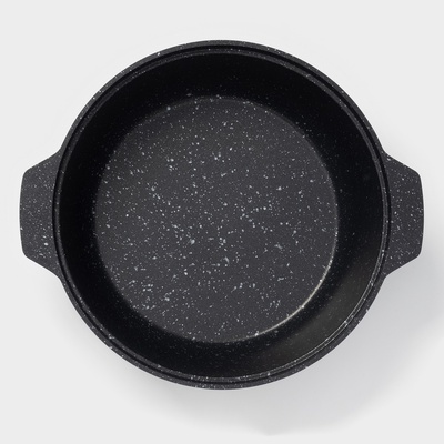 Жаровня KUKMARA, 3 л, d=28 см, h=8.5 см, антипригарное покрытие, серая