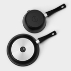 Набор кухонной посуды «Традиция №1», антипригарное покрытие, крышка, цвет чёрный - фото 4268611