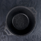Набор кухонной посуды «Мраморная №6», крышка, съёмная ручка, антипригарное покрытие, цвет тёмный мрамор - фото 8988818