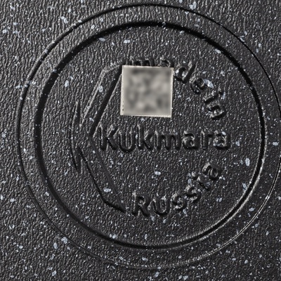 Сковорода блинная KUKMARA, d=24 см, пластиковая ручка, антипригарное покрытие, цвет тёмный мрамор
