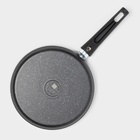 Сковорода блинная KUKMARA, d=22 см, пластиковая ручка, антипригарное покрытие, алюминий, чёрная - Фото 4