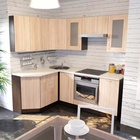 Кухонный гарнитур угловой «Симона мега прайм», 2000×1500 мм, цвет дуб сонома/венге/берилл бежевый - Фото 1