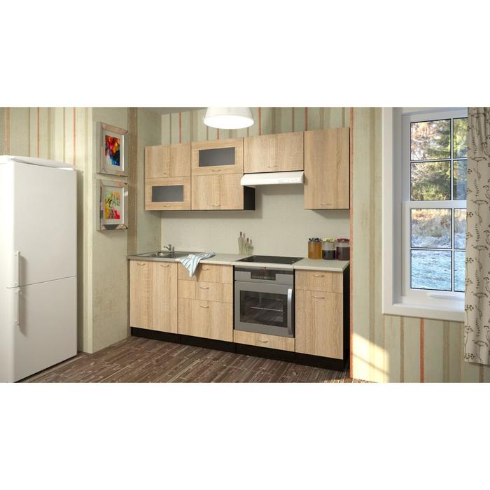 Кухонный гарнитур прямой «Симона компакт», 2200 мм, цвет дуб сонома/венге/берилл бежевый - Фото 1