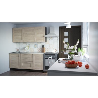 Кухонный гарнитур прямой «Ника экстра», 1700 мм, цвет дуб сонома