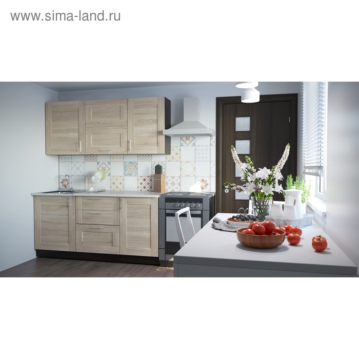 Кухонный гарнитур прямой «Ника экстра», 1700 мм, цвет дуб сонома - Фото 1