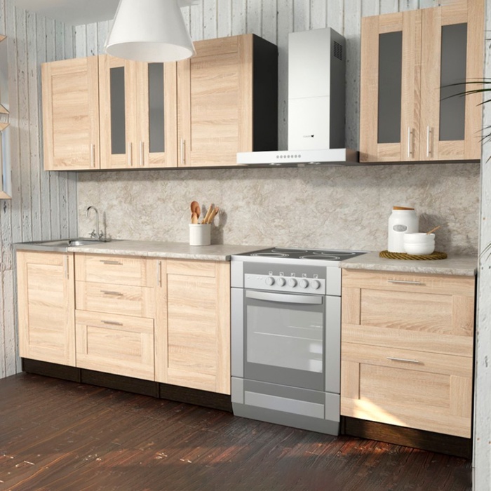 Кухонный гарнитур прямой «Ника компакт», 2200 мм, цвет дуб сонома - Фото 1