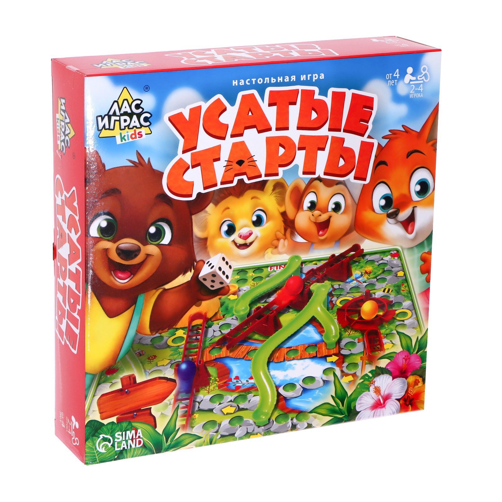 Настольная игра-бродилка «Усатые старты», 3D-поле, 2-4 игрока, 4+ (3986372)  - Купить по цене от 709.00 руб. | Интернет магазин SIMA-LAND.RU