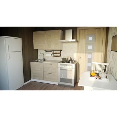 Кухонный гарнитур прямой «Лира лайт», 1200 мм, цвет ясень шимо светлый