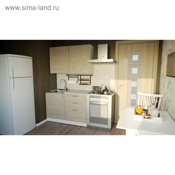 Кухонный гарнитур прямой «Лира лайт», 1200 мм, цвет ясень шимо светлый - Фото 1