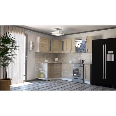 Кухонный гарнитур угловой «Лира оптима», 1500×1800 мм, цвет ясень шимо светлый