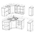 Кухонный гарнитур угловой «Лира оптима», 1500×1800 мм, цвет ясень шимо светлый - Фото 2